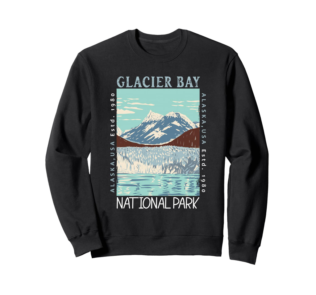 Glacier Bay National Park Alaska Sweatshirt - Custom Art Print Unisex - T-Shirt, Sweatshirt, Hoodie