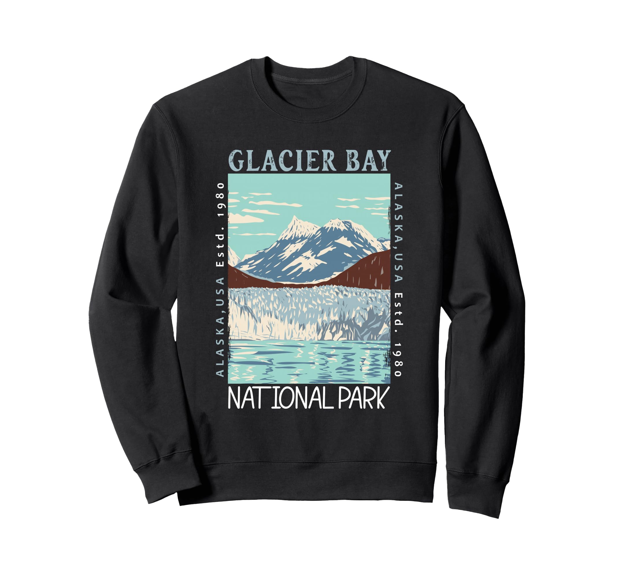 Glacier Bay National Park Alaska Sweatshirt - Custom Art Print Unisex - T-Shirt, Sweatshirt, Hoodie