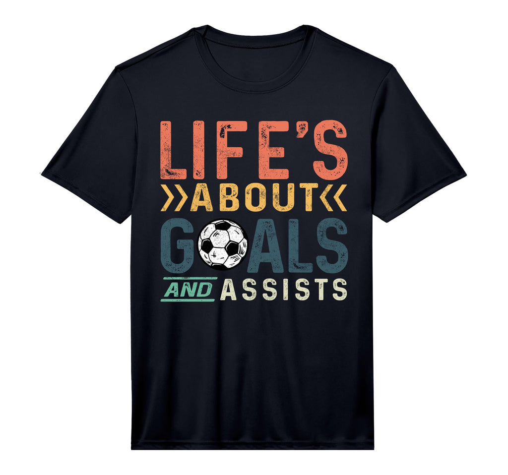 Lifes About Goals And Assists Soccer T-Shirt - Custom Art Print Men Women - T-Shirt, Sweatshirt, Hoodie