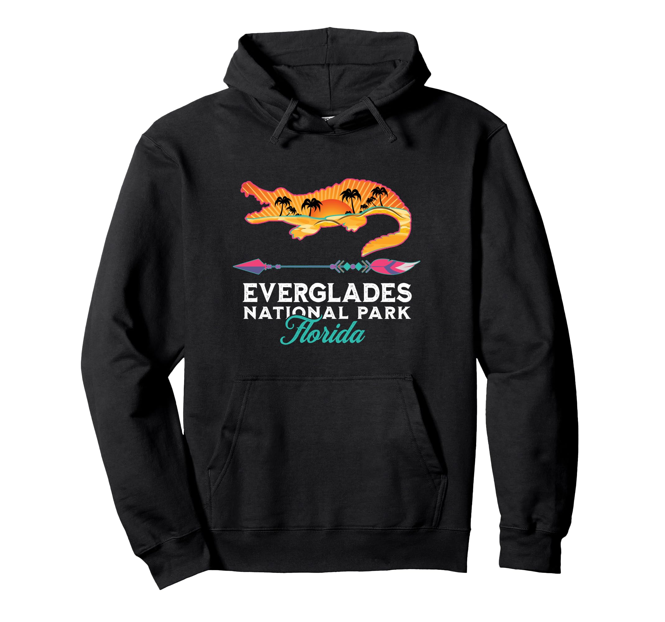Everglades National Park Florida Hoodie - Minimalist Print Men Women - T-Shirt, Sweatshirt, Hoodie