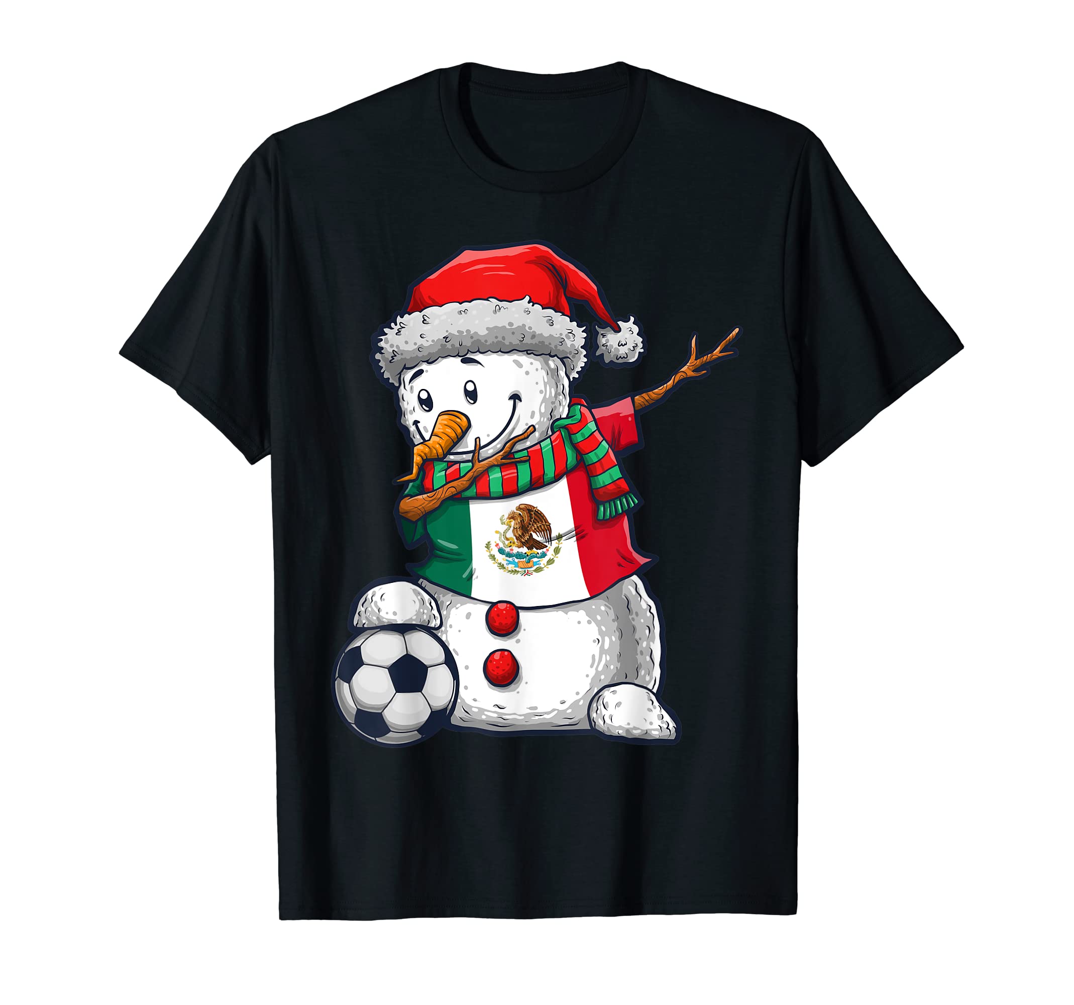 Soccer Dabbing Snowman Mexico T-Shirt - Minimalist Print for Adults - T-Shirt, Sweatshirt, Hoodie
