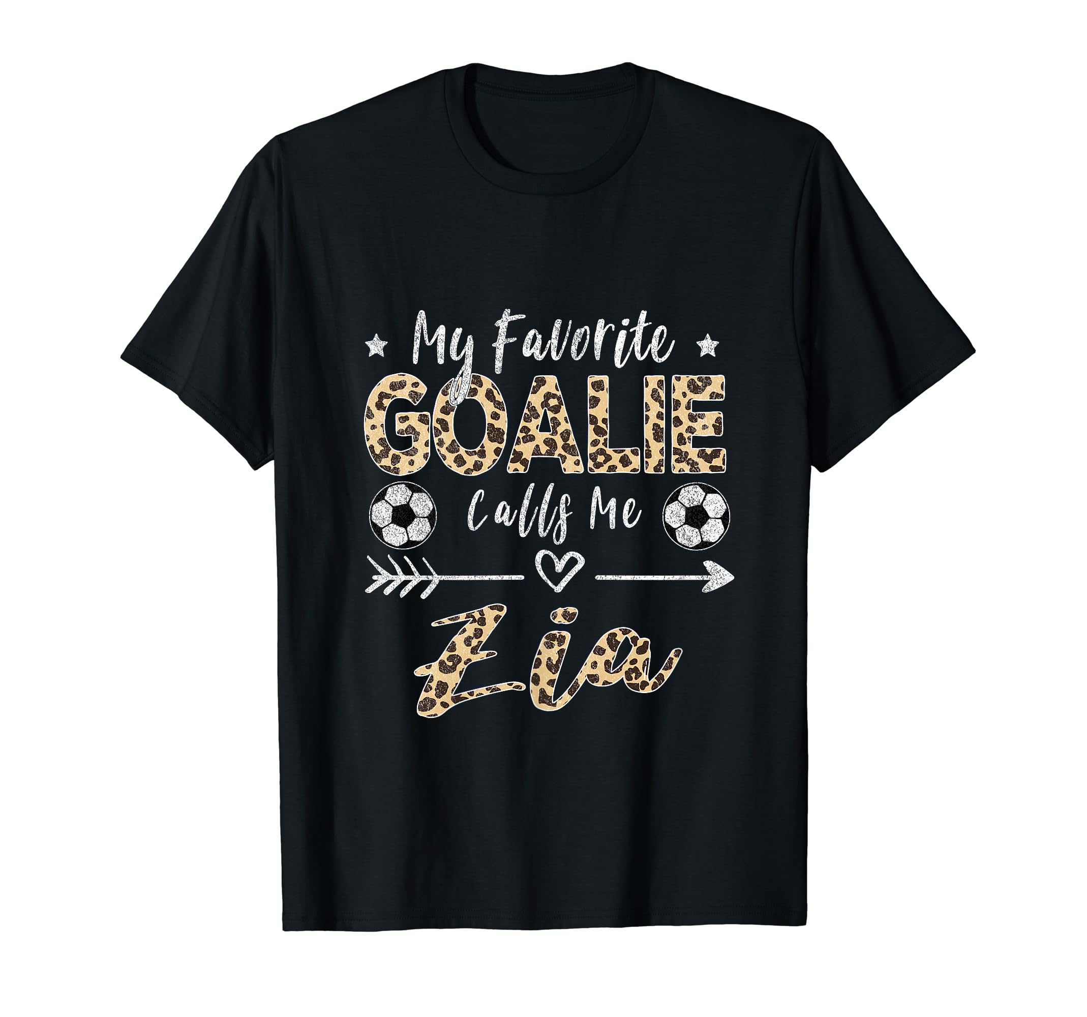 My Favorite Goalie Calls Me Zia Italian Aunt T-Shirt - Graphic Print Unisex - T-Shirt, Sweatshirt, Hoodie