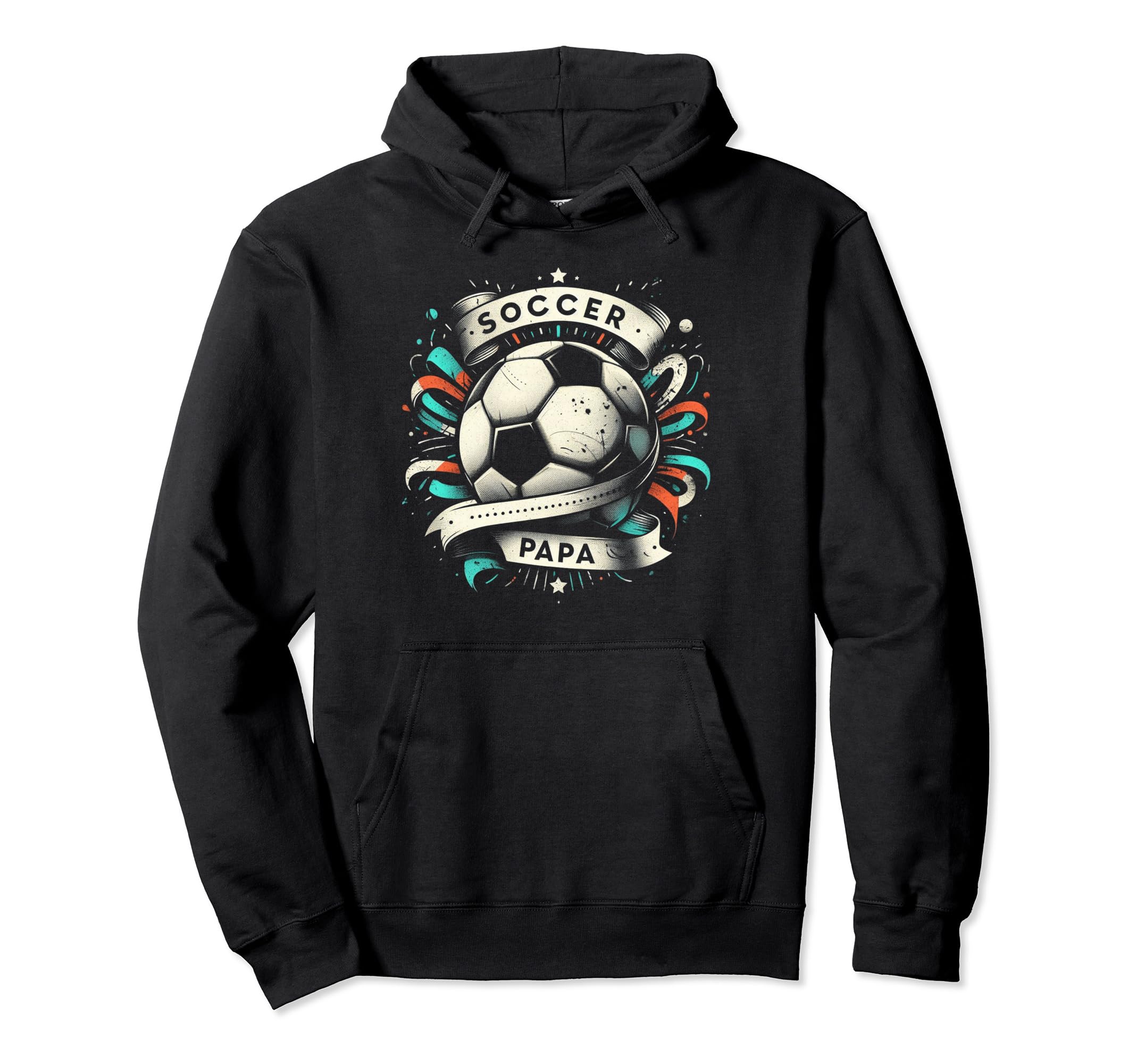 Soccer Papa Family Matching Dad Fathers Day Hoodie - Unique Graphic Unisex - T-Shirt, Sweatshirt, Hoodie