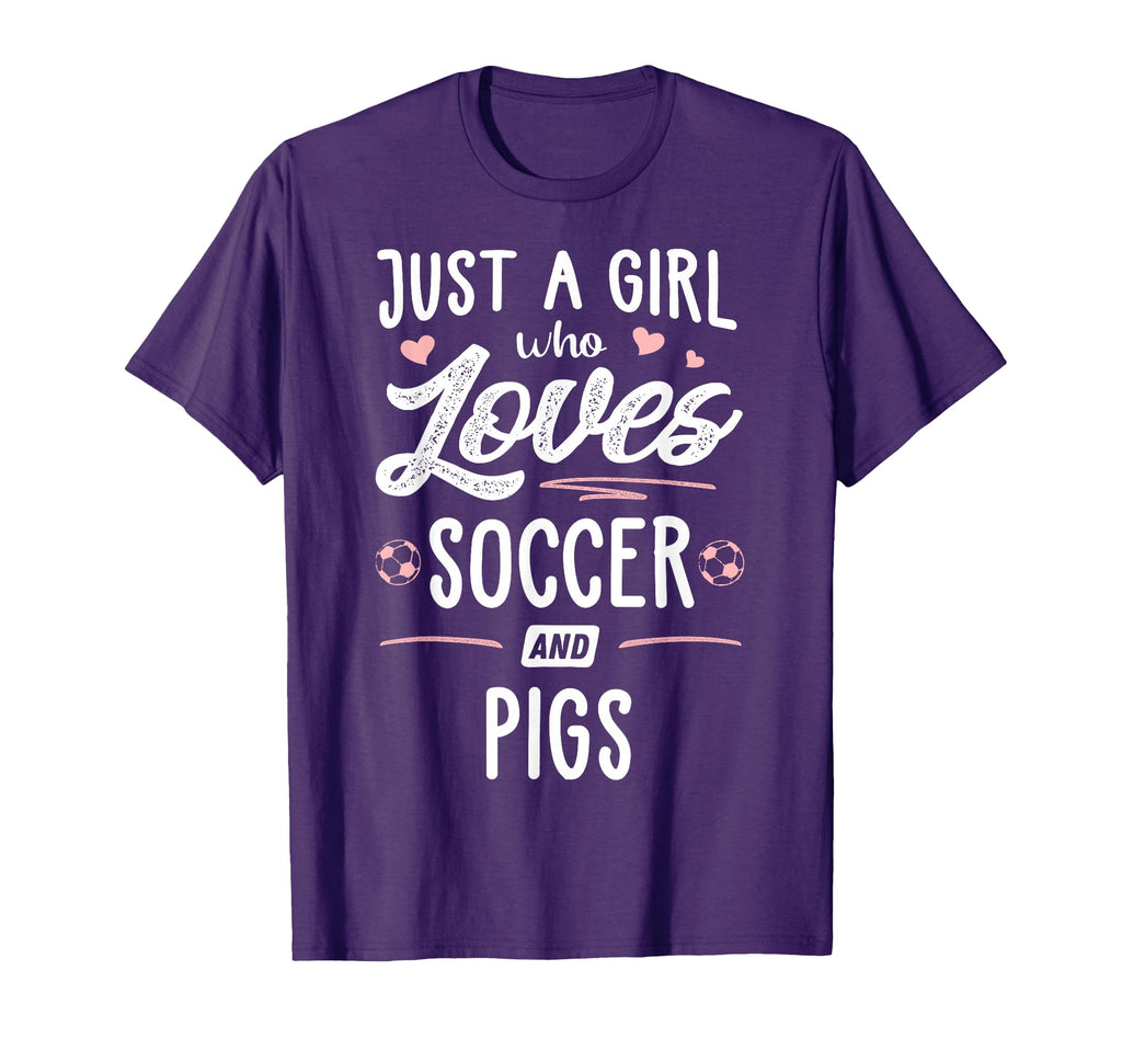 Just Who Loves Soccer And Pigs Gift T-Shirt - Novelty Apparel for Adults - T-Shirt, Sweatshirt, Hoodie