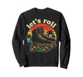 Sunset Palm Trees Lets Roll Sweatshirt - Aesthetic Graphic Men Women - T-Shirt, Sweatshirt, Hoodie