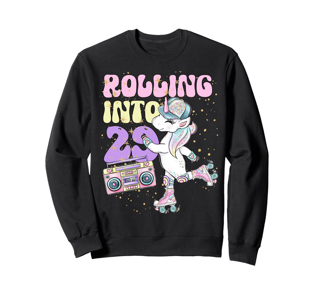 29Th Birthday Roller Skate Party Sweatshirt - Trendy Graphic Unisex - T-Shirt, Sweatshirt, Hoodie