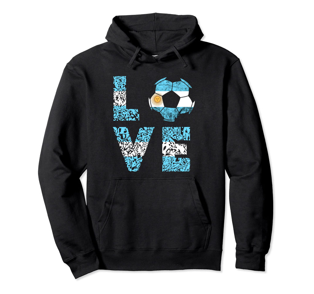 Argentina Soccer Team Argentina Love Ball Hoodie - Minimalist Print Unisex - T-Shirt, Sweatshirt, Hoodie