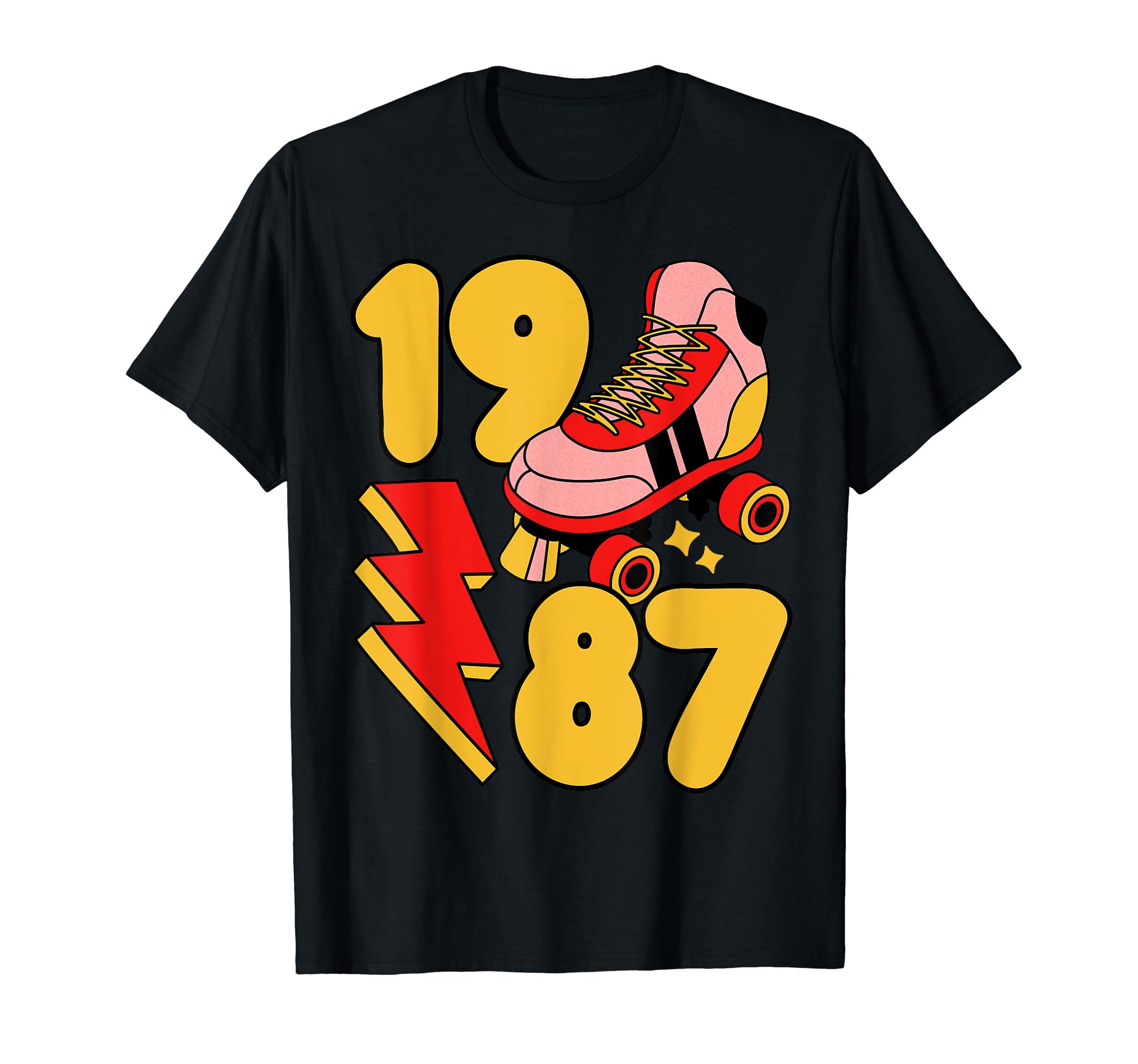 1987 Roller Skate 80S Nostalgia T-Shirt - Minimalist Print Men Women - T-Shirt, Sweatshirt, Hoodie