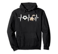 Soccer Pug Heartbeat Dog Lover Hoodie - Trendy Graphic for Adults - T-Shirt, Sweatshirt, Hoodie