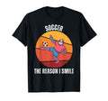 Sloth Soccer Reason I Smile T-Shirt - Minimalist Print Unisex - T-Shirt, Sweatshirt, Hoodie