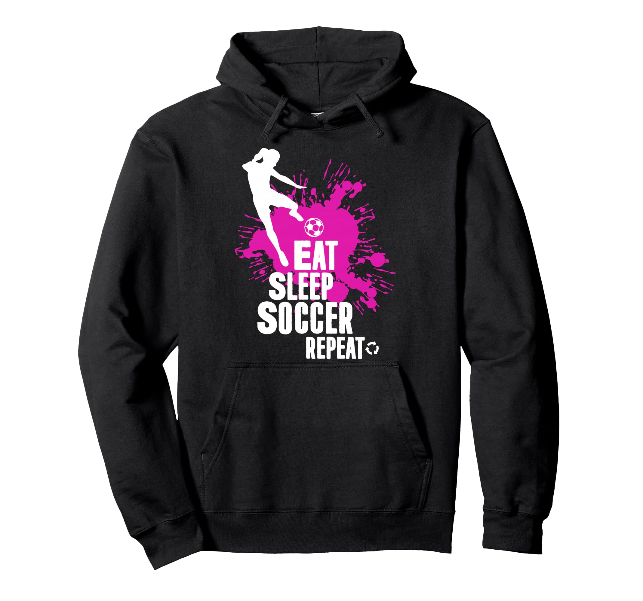 Eat Sleep Soccer Repeat F Tbol Hoodie - Casual Everyday Wear for Adults - T-Shirt, Sweatshirt, Hoodie