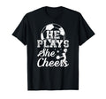 He Plays She Cheers Soccer And Cheer Mom T-Shirt - Trendy Graphic Unisex - T-Shirt, Sweatshirt, Hoodie