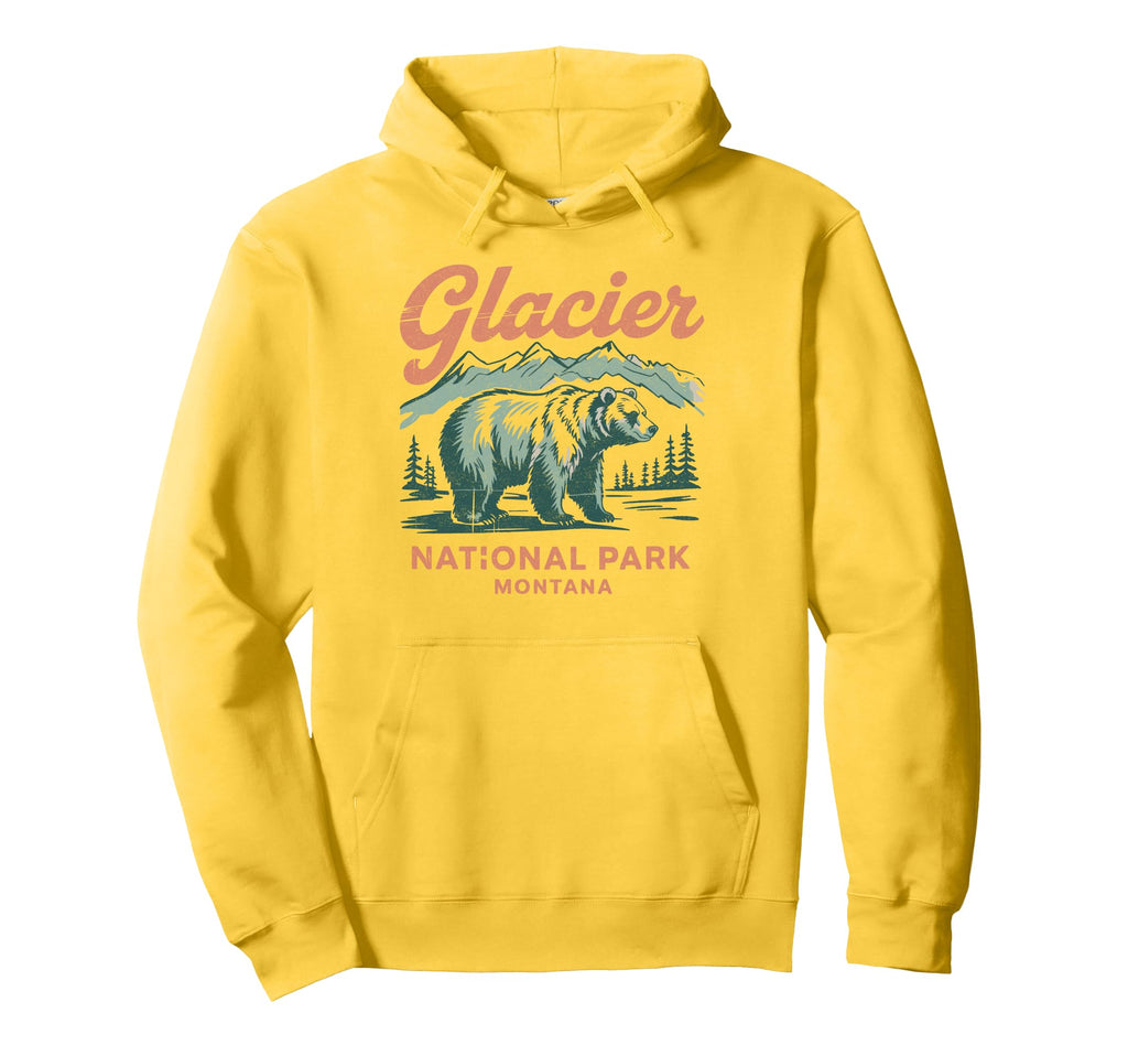Glacier National Park Montana Usa Outdoor Hoodie - Unique Graphic Men Women - T-Shirt, Sweatshirt, Hoodie