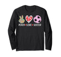 Peach Love Soccer Peace Heart Gift Play T-Shirt - Unique Graphic Men Women - T-Shirt, Sweatshirt, Hoodie
