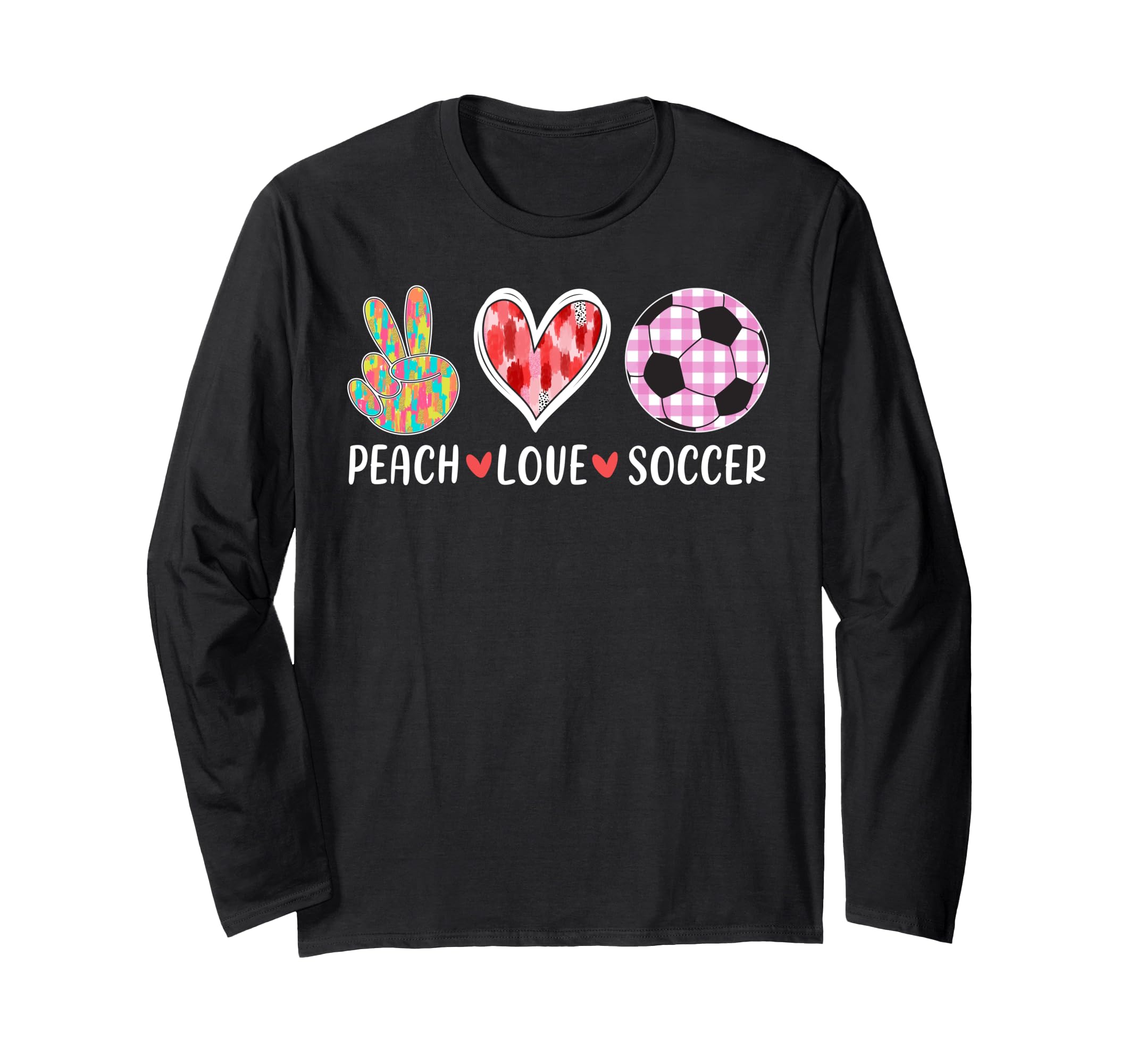 Peach Love Soccer Peace Heart Gift Play T-Shirt - Unique Graphic Men Women - T-Shirt, Sweatshirt, Hoodie