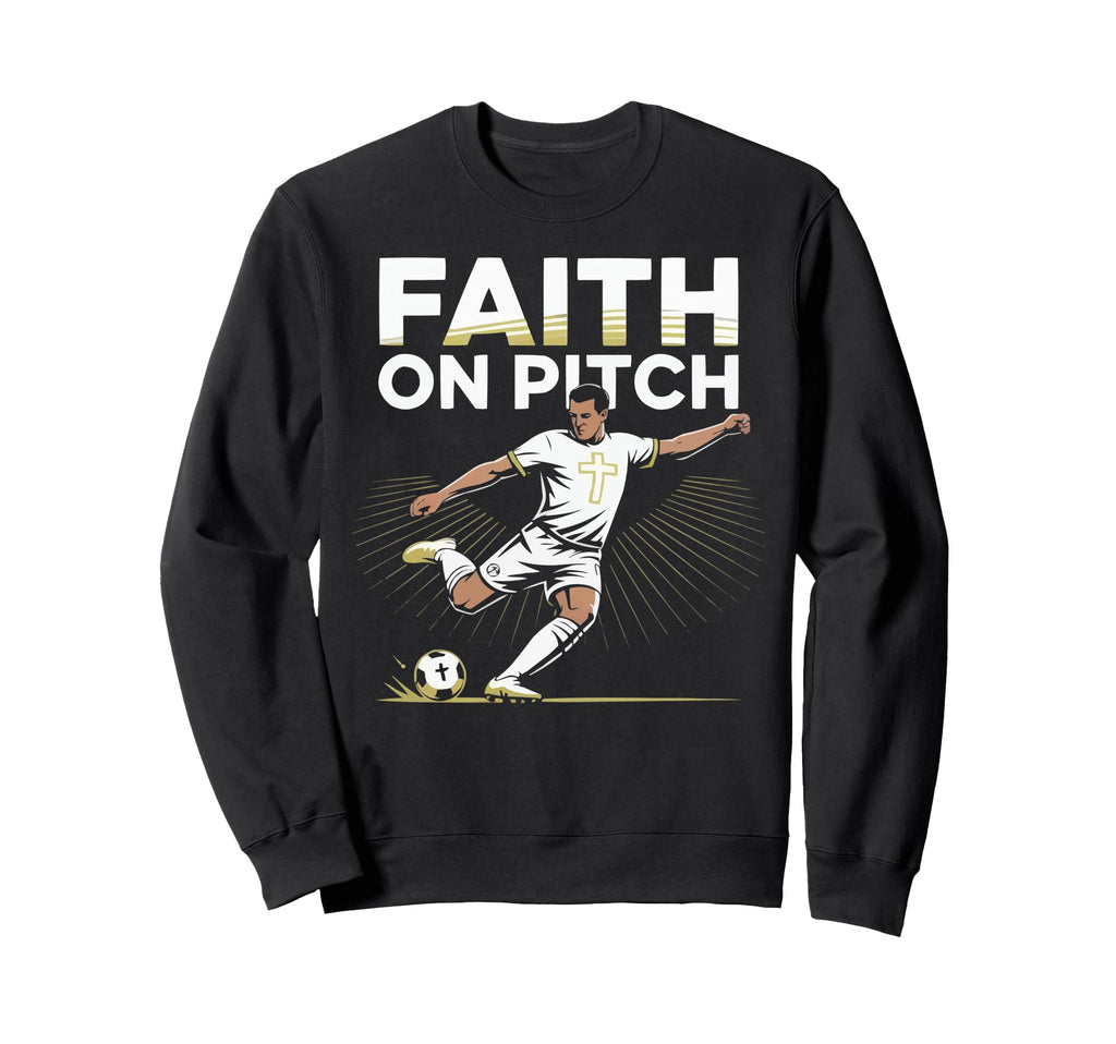 Christian Soccer Player Religious Sweatshirt - Trendy Graphic for Adults - T-Shirt, Sweatshirt, Hoodie
