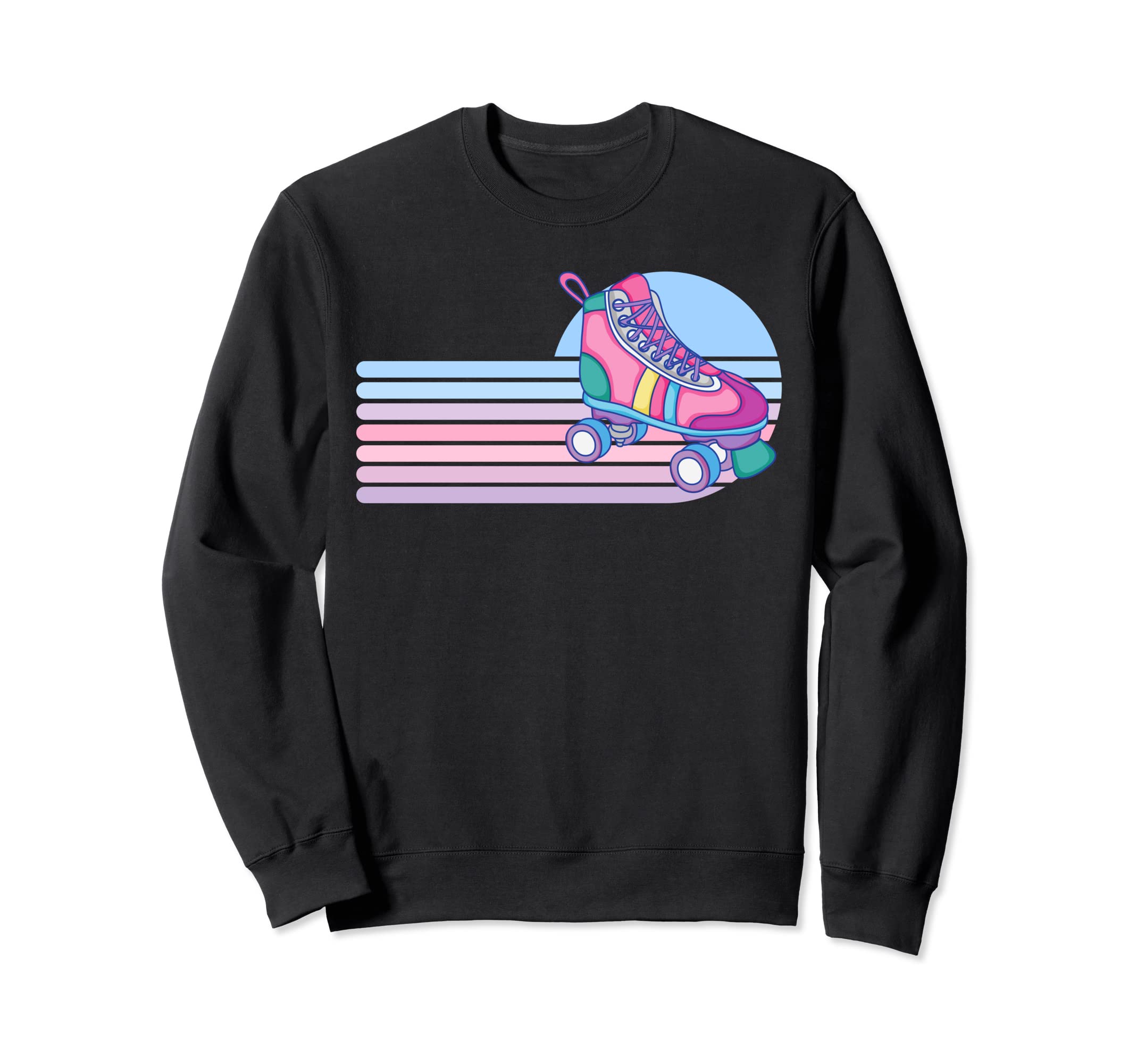 Sunset 70S Roller Skating Skate Night Sweatshirt - Graphic Print Unisex - T-Shirt, Sweatshirt, Hoodie