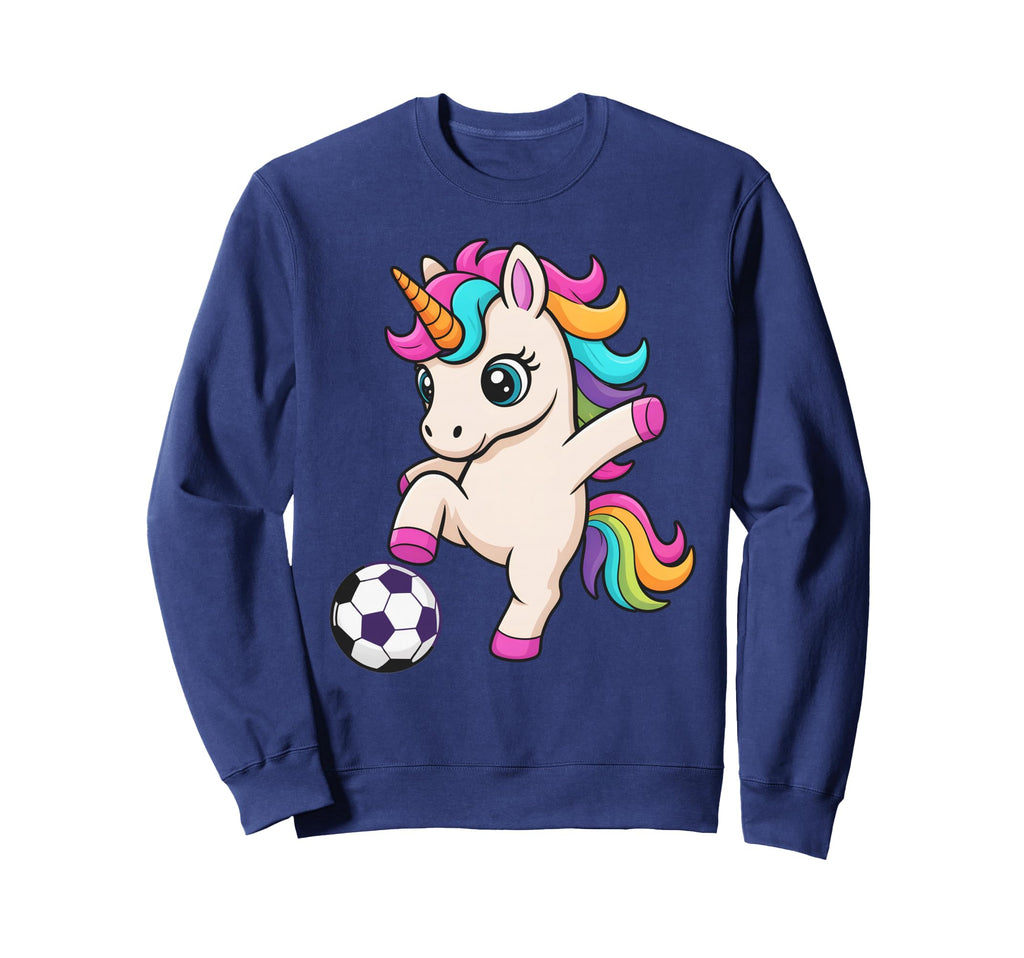 Kawaii Soccer Unicorn Just Who Sweatshirt - Casual Everyday Wear Unisex - T-Shirt, Sweatshirt, Hoodie