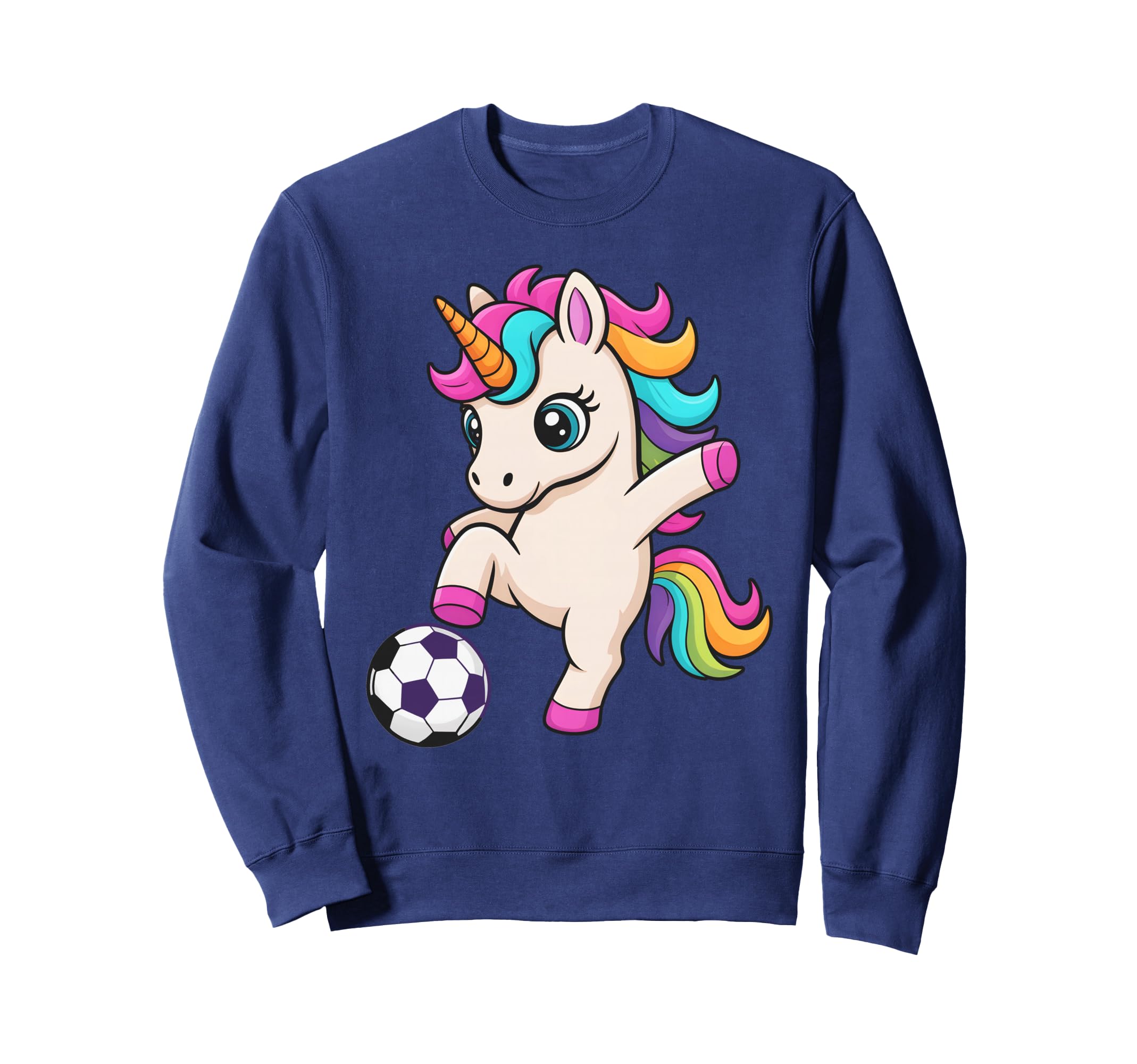 Kawaii Soccer Unicorn Just Who Sweatshirt - Casual Everyday Wear Unisex - T-Shirt, Sweatshirt, Hoodie