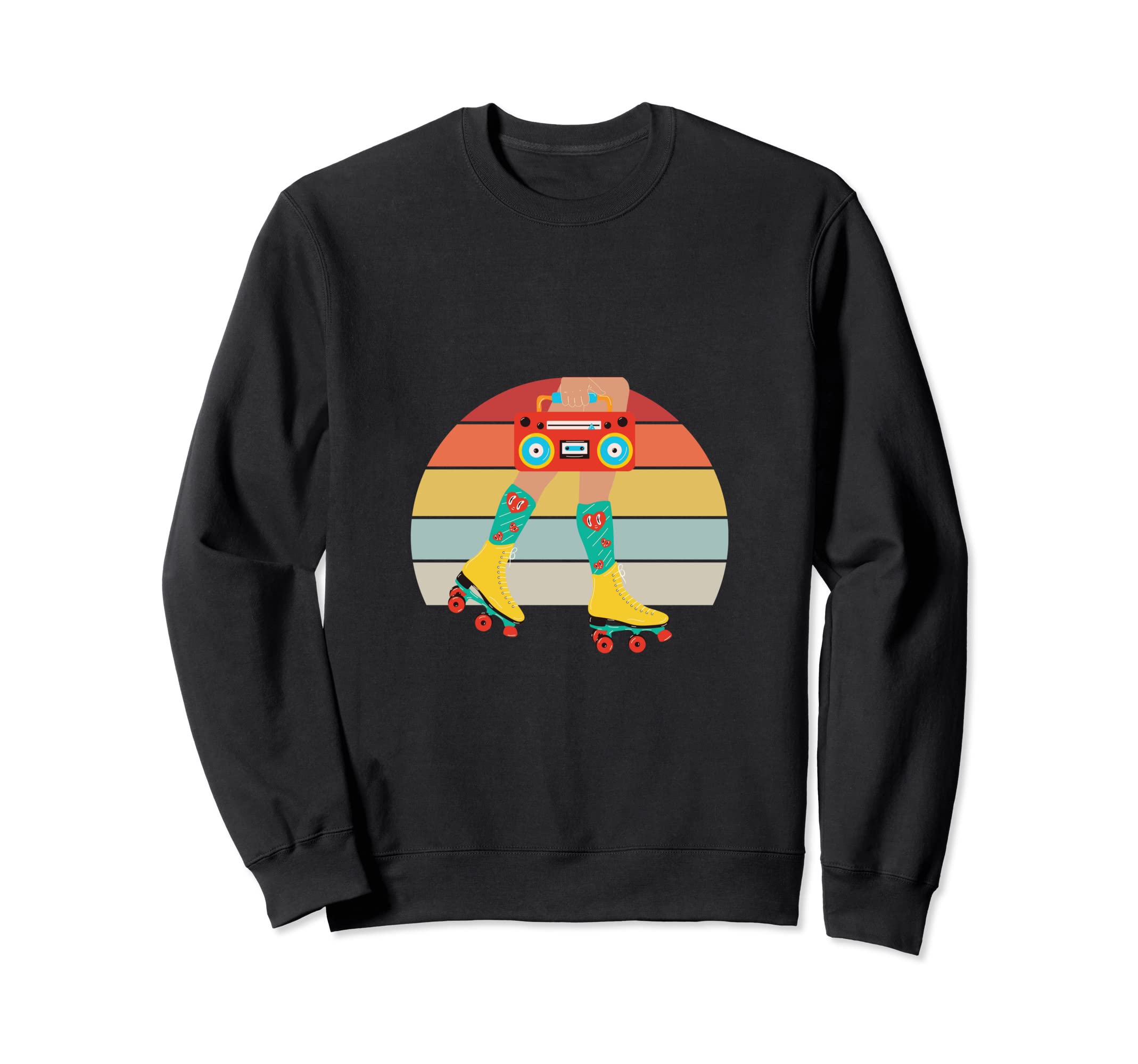 80S Rollerskates Roller Skating Sweatshirt - Trendy Graphic Men Women - T-Shirt, Sweatshirt, Hoodie