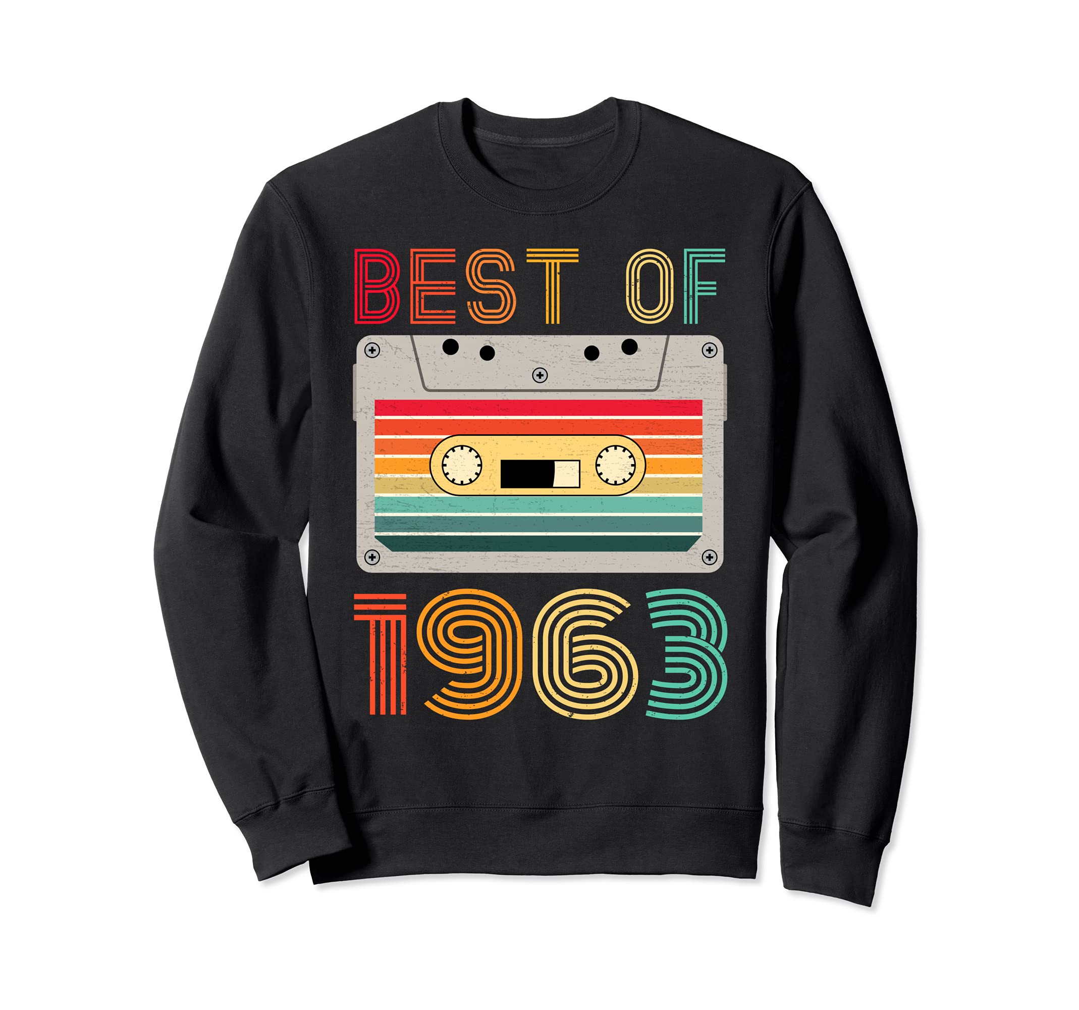 Best 1963 Cassette Tape Sweatshirt - Casual Everyday Wear Men Women - T-Shirt, Sweatshirt, Hoodie
