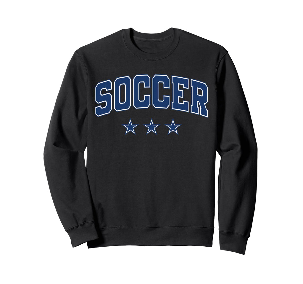 Soccer All Blue Stars Text Sweatshirt - Streetwear Style Unisex - T-Shirt, Sweatshirt, Hoodie