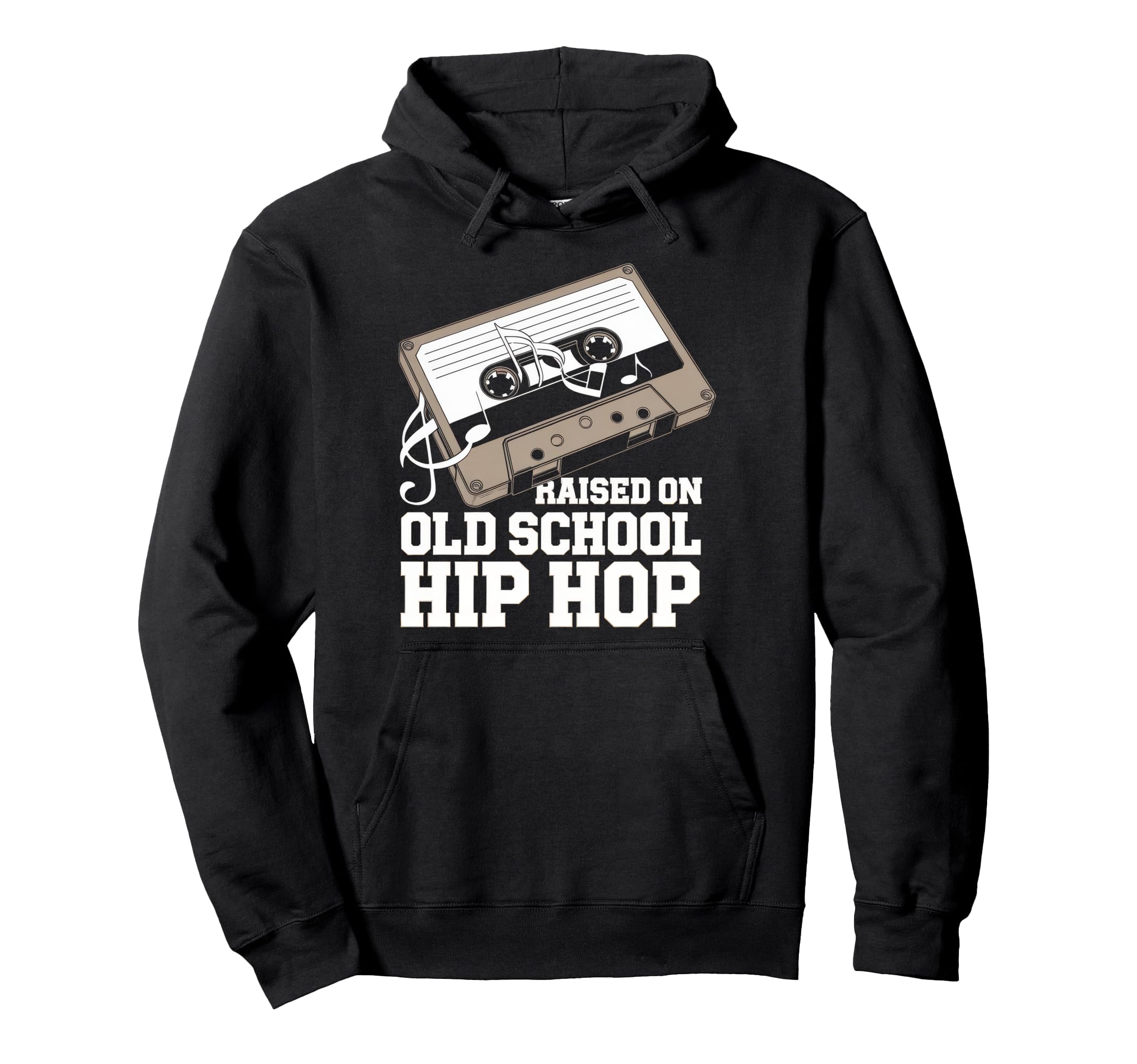 Raised Old School Hip Hop Cassette Hoodie - Custom Art Print Unisex - T-Shirt, Sweatshirt, Hoodie