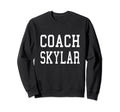 Coach Skylar Custom Football Sweatshirt - Minimalist Print for Adults - T-Shirt, Sweatshirt, Hoodie