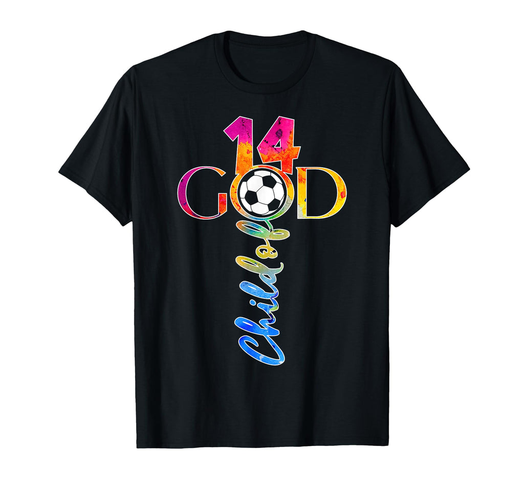 Jesus 14 Years Child God Soccer 14Th T-Shirt - Minimalist Print Unisex - T-Shirt, Sweatshirt, Hoodie