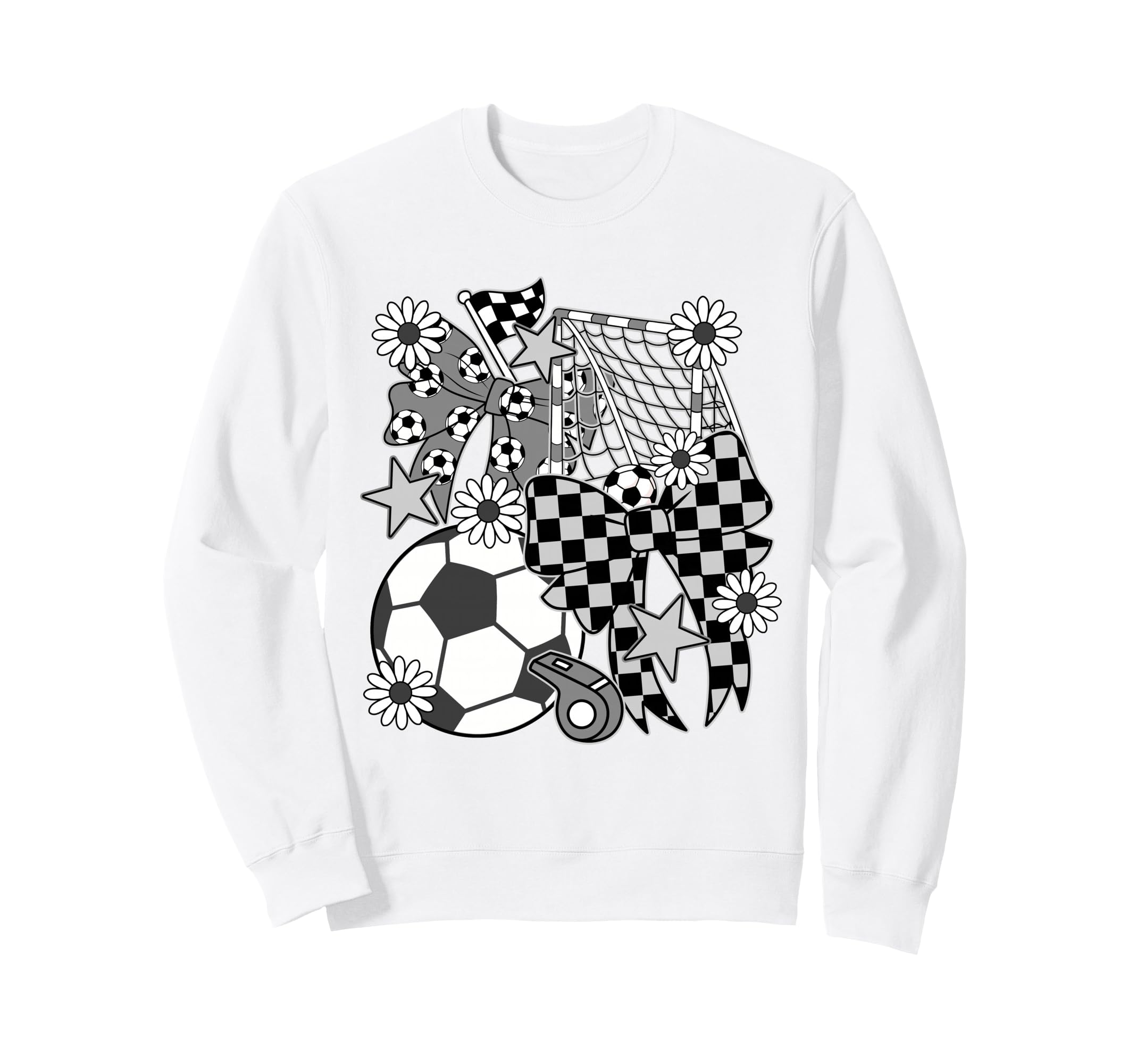 Soccer Ball Mama Coquette Bow Soccer Sweatshirt - Trendy Graphic Men Women - T-Shirt, Sweatshirt, Hoodie