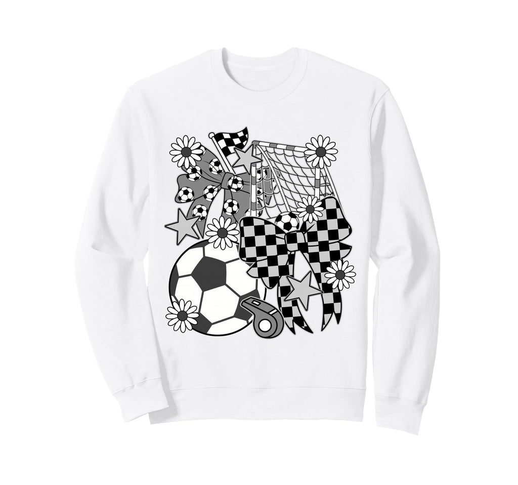 Soccer Ball Mama Coquette Bow Soccer Sweatshirt - Unique Graphic Men Women - T-Shirt, Sweatshirt, Hoodie