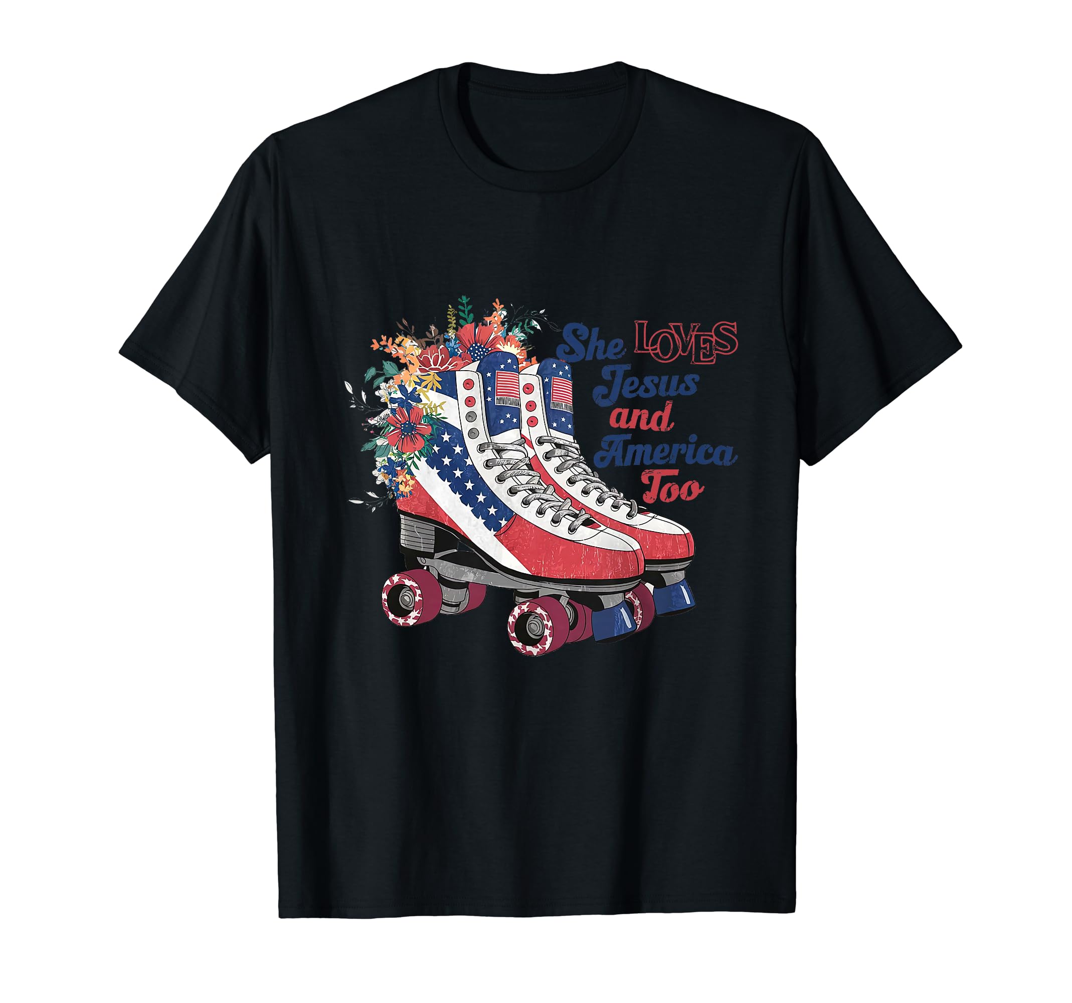 She Loves Jesus And America Too 4Th July T-Shirt - Streetwear Style Unisex - T-Shirt, Sweatshirt, Hoodie