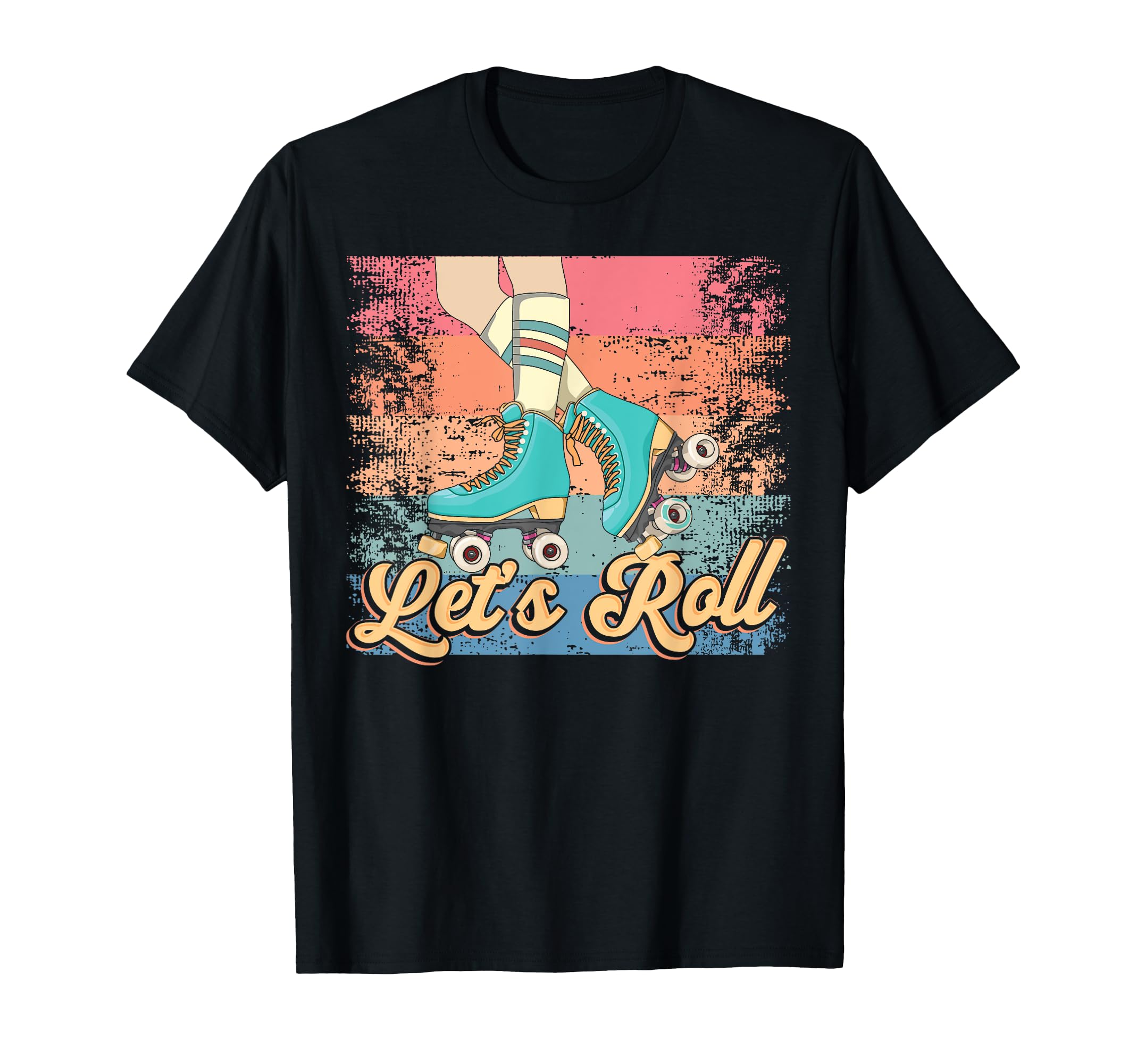 Roller Skating Skate 1970S Lets Roll T-Shirt - Graphic Print Unisex - T-Shirt, Sweatshirt, Hoodie