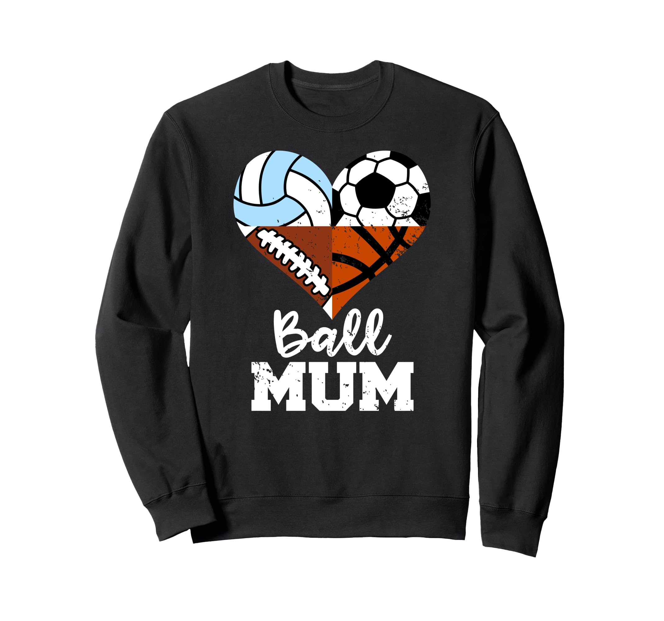 Ball Mum Soccer Football Sweatshirt - Aesthetic Graphic Men Women - T-Shirt, Sweatshirt, Hoodie