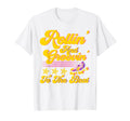 Roller Skates Rollin And Groovin T-Shirt - Casual Everyday Wear for Adults - T-Shirt, Sweatshirt, Hoodie