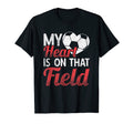 Heart Field Sports Football Ball Soccer T-Shirt - Fun Novelty Design Unisex - T-Shirt, Sweatshirt, Hoodie
