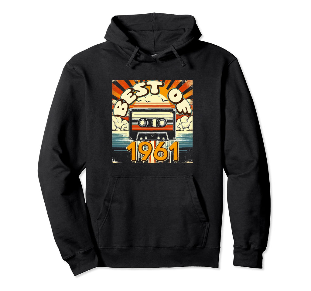 Best 1961 Cassette Tape Birthday Hoodie - Trendy Graphic for Adults - T-Shirt, Sweatshirt, Hoodie