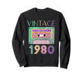 45Th Birthday 1980 Music Cassette Sweatshirt - Trendy Graphic Men Women - T-Shirt, Sweatshirt, Hoodie