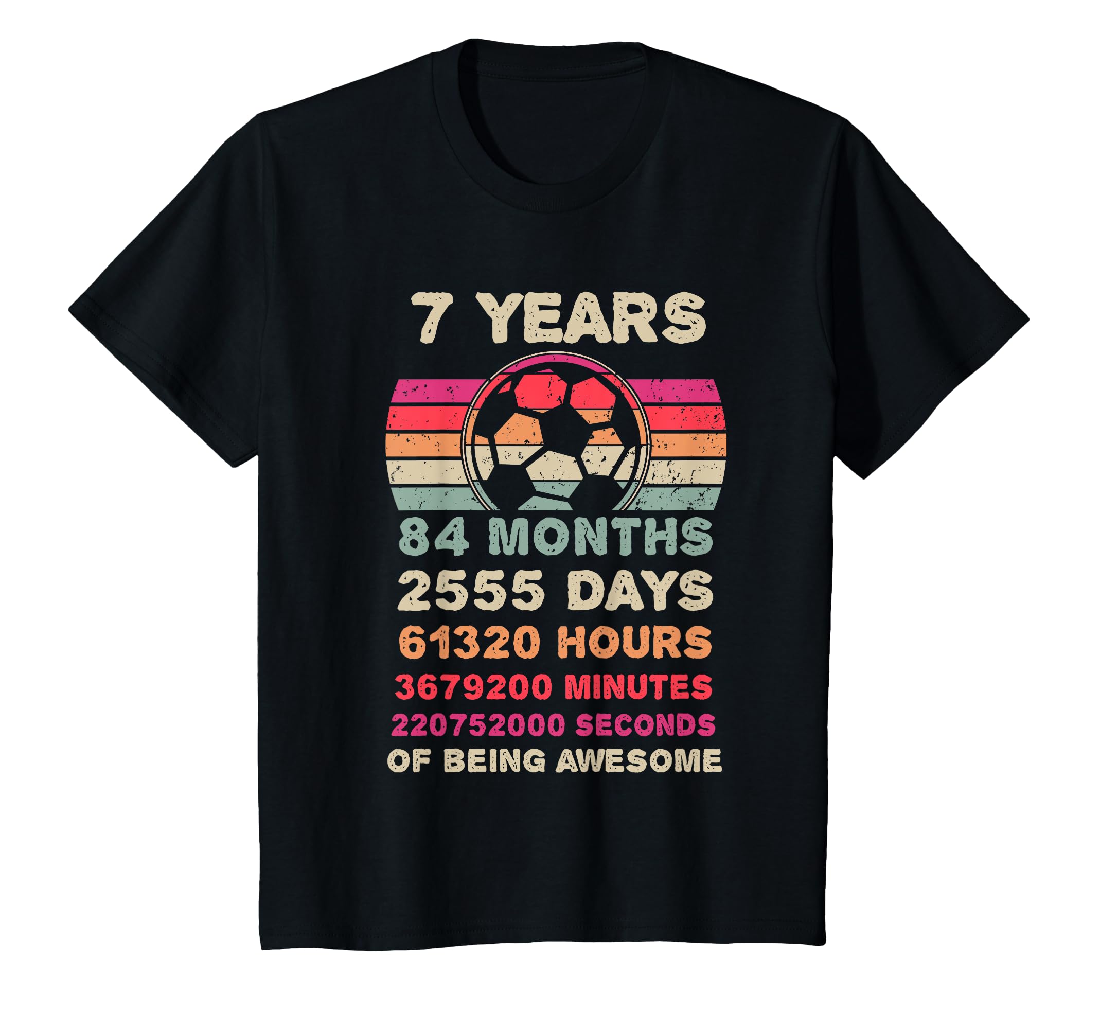 7 Year Old Soccer Birthday Seventh 7Th T-Shirt - Novelty Apparel Men Women - T-Shirt, Sweatshirt, Hoodie