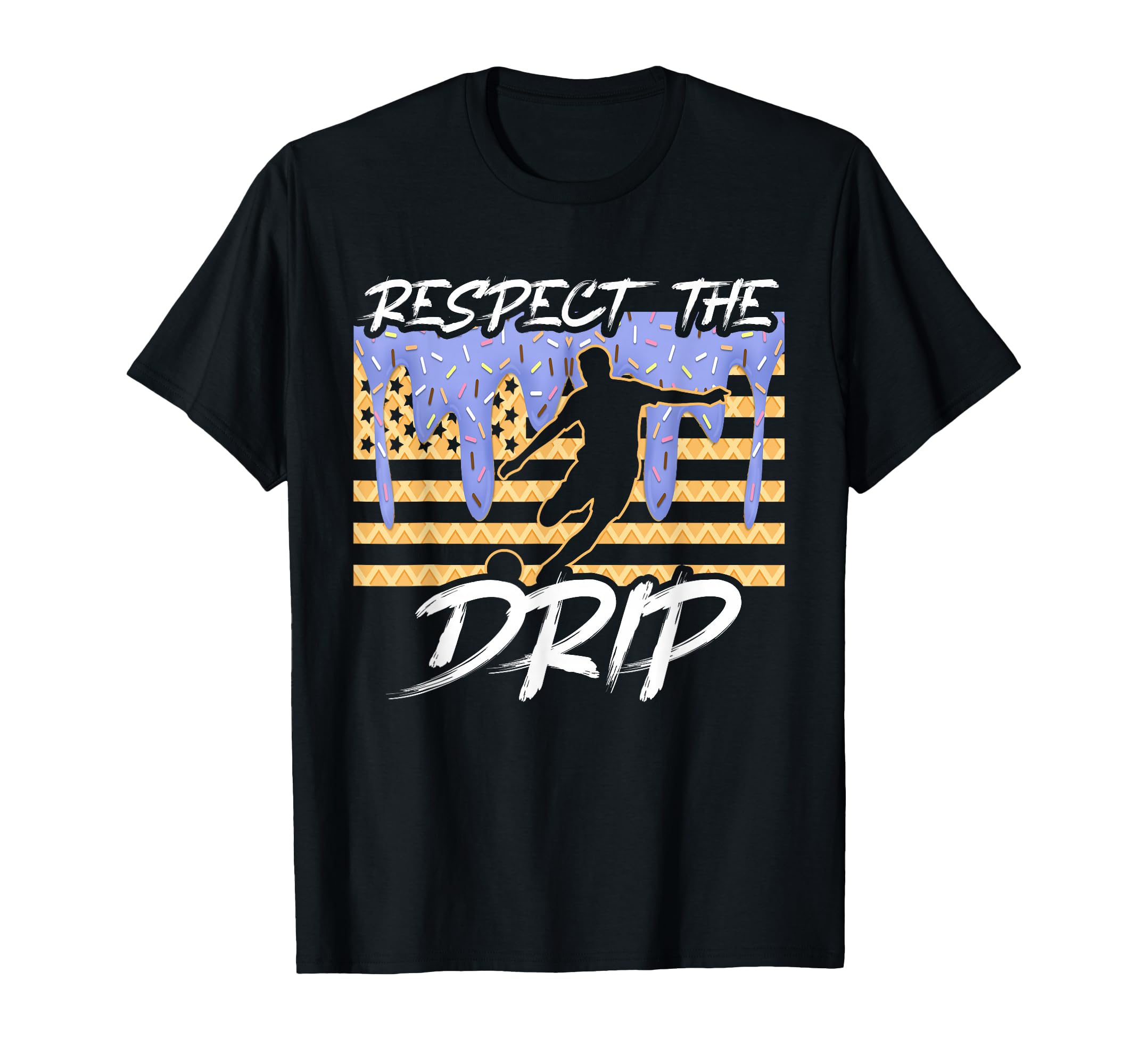 Soccer Drip Dripping Ice Cream Respect T-Shirt - Fun Novelty Design Unisex - T-Shirt, Sweatshirt, Hoodie