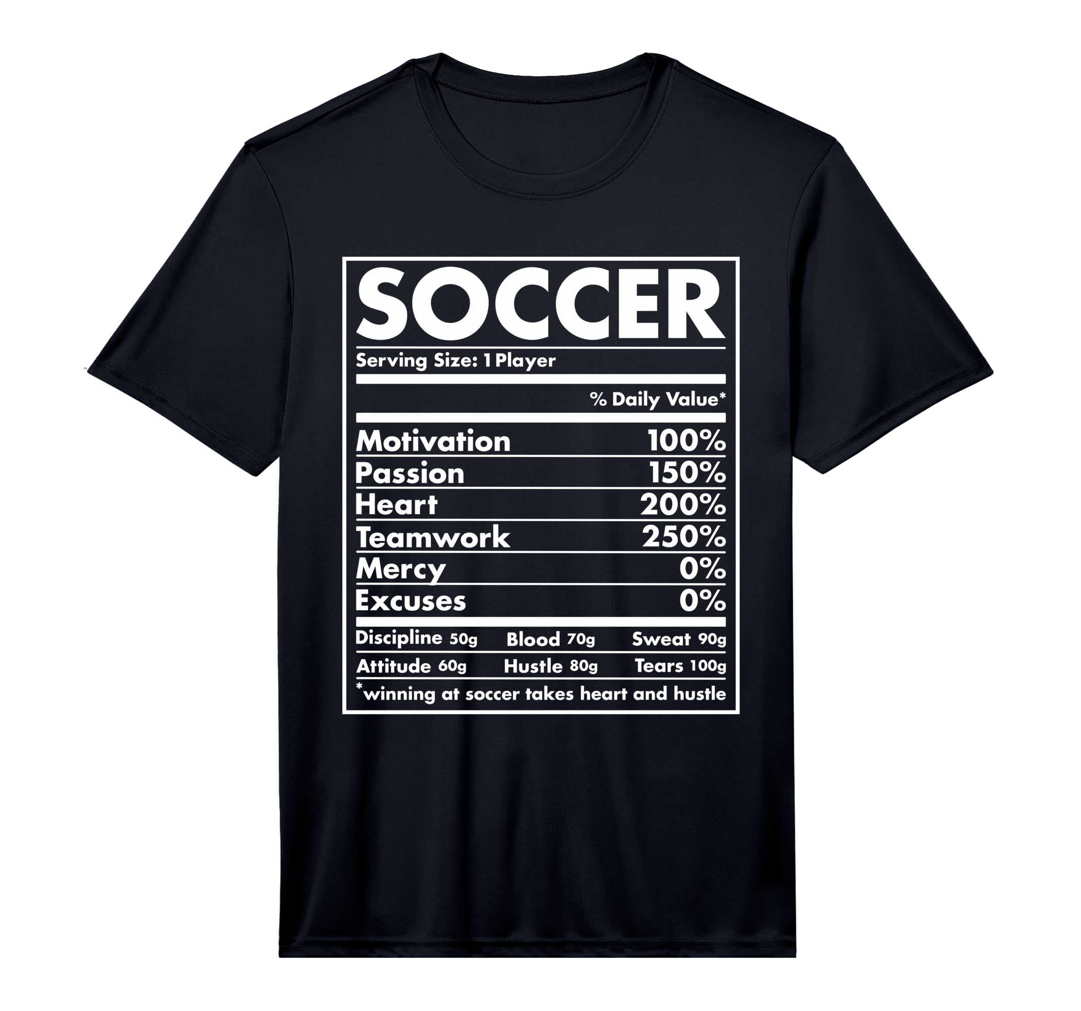Sport Nutrition Soccer Performance T-Shirt - Unique Graphic for Adults - T-Shirt, Sweatshirt, Hoodie