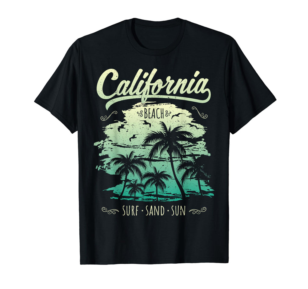 California Ca 70S Skyline Surf T-Shirt - Aesthetic Graphic for Adults - T-Shirt, Sweatshirt, Hoodie