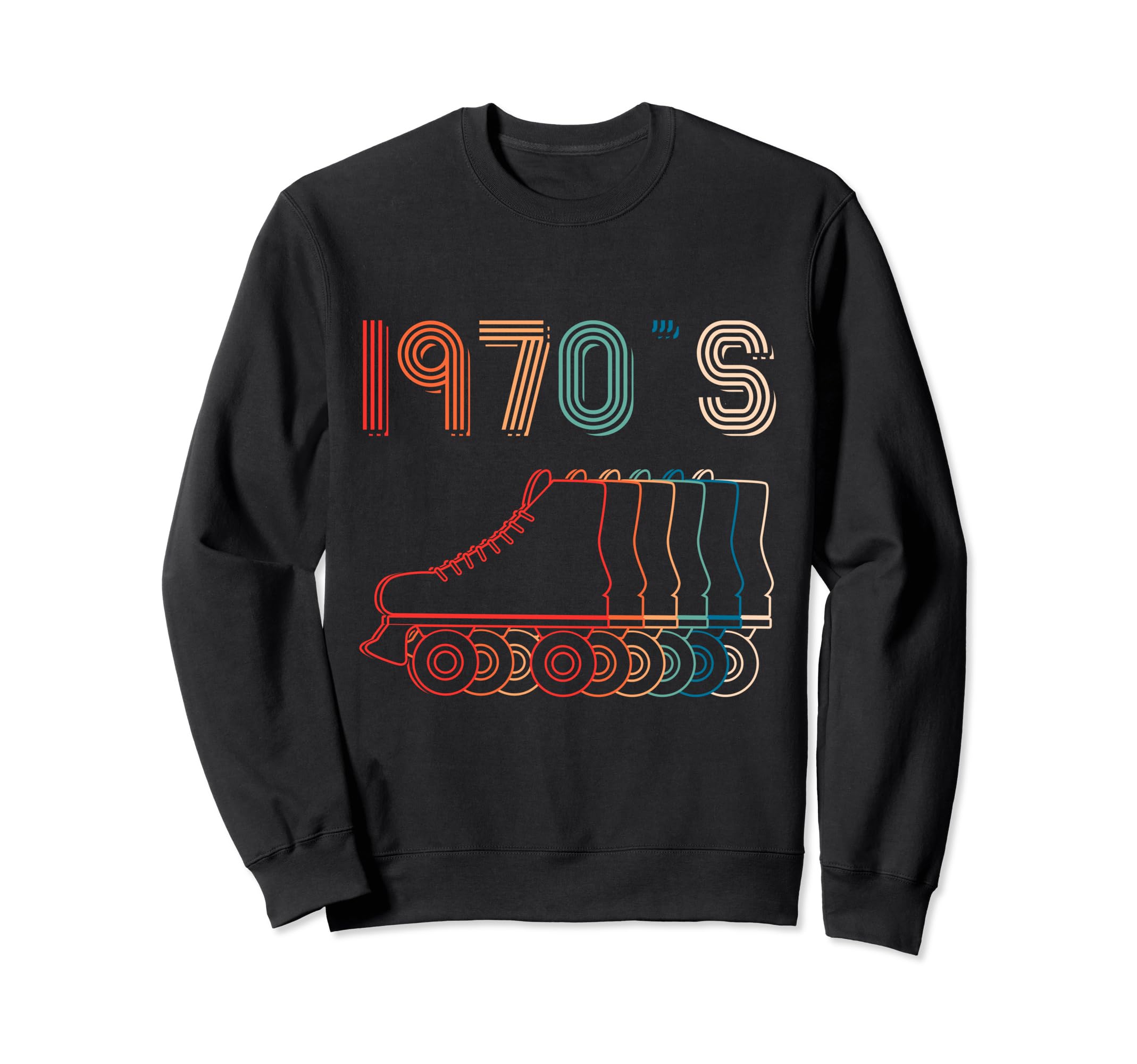 1970S Roller Skates Skating Sweatshirt - Casual Everyday Wear Men Women - T-Shirt, Sweatshirt, Hoodie