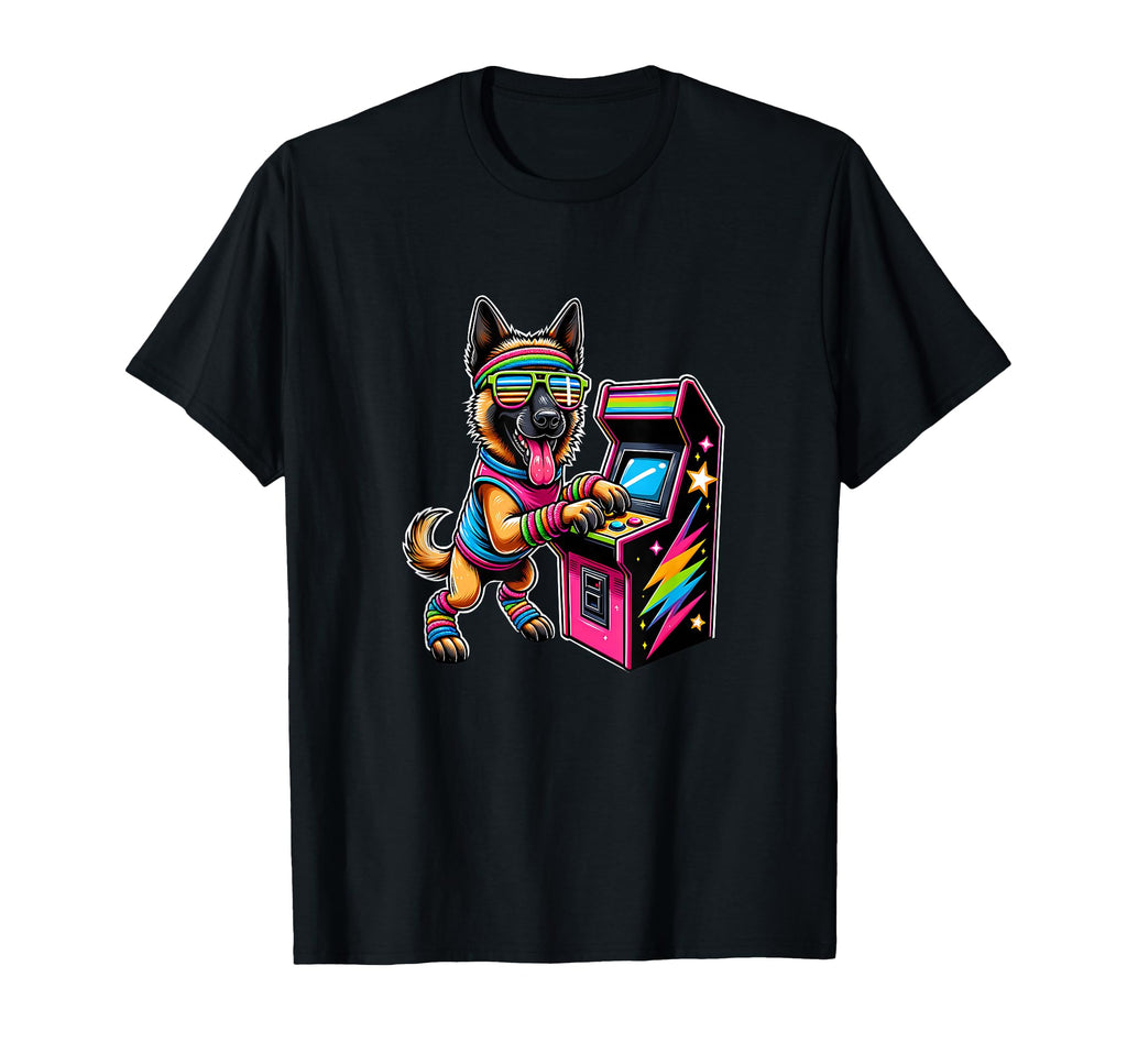 Arcade Dog Gaming Vibes T-Shirt - Minimalist Print Men Women - T-Shirt, Sweatshirt, Hoodie