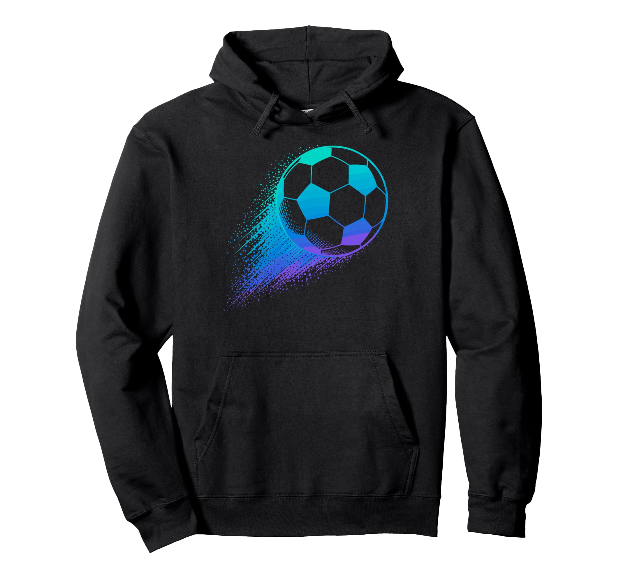 Colorful Splash Art Soccer Football Hoodie - Novelty Apparel for Adults - T-Shirt, Sweatshirt, Hoodie