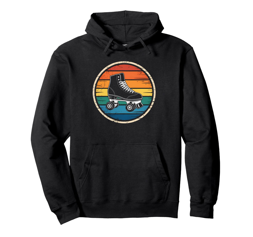 Sunset Roller Skate Shoes Silhouette Hoodie - Trendy Graphic Men Women - T-Shirt, Sweatshirt, Hoodie