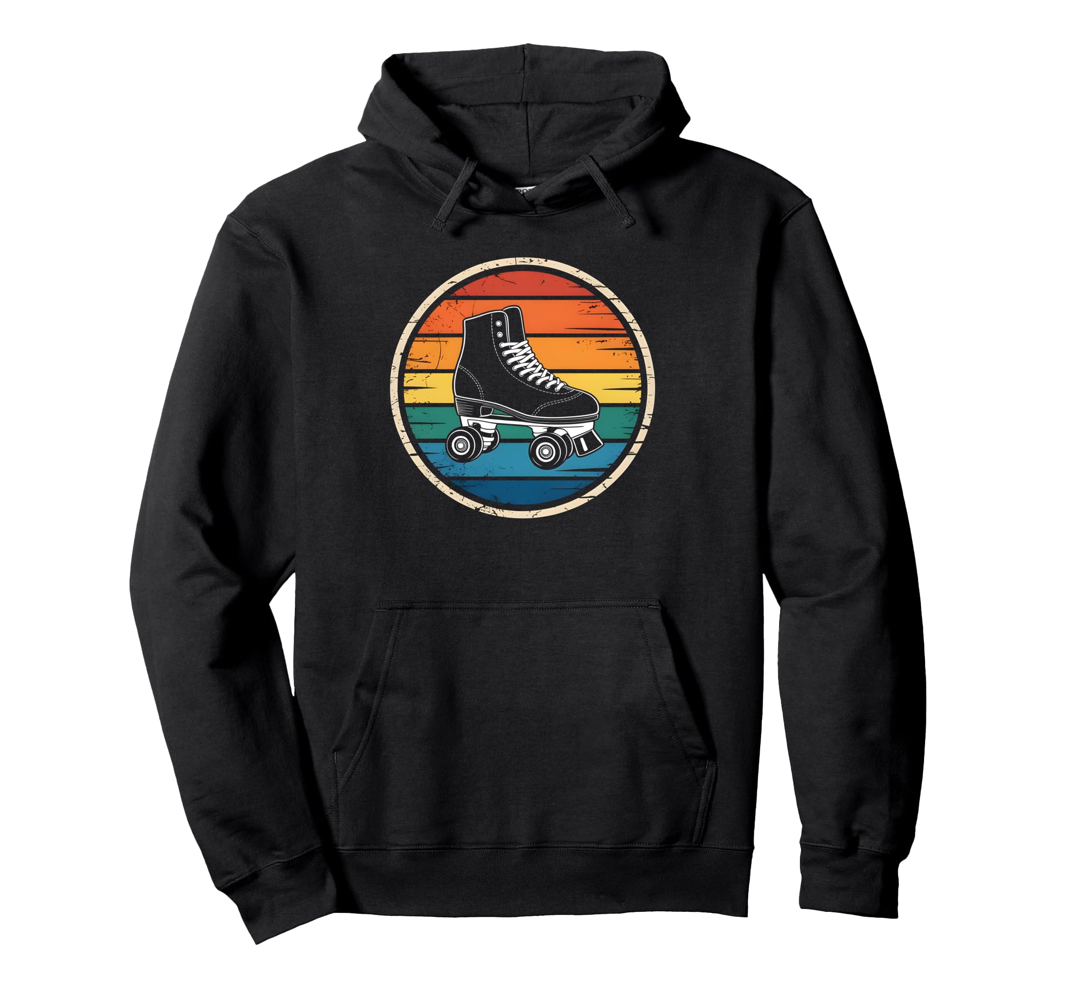Sunset Roller Skate Shoes Silhouette Hoodie - Trendy Graphic Men Women - T-Shirt, Sweatshirt, Hoodie