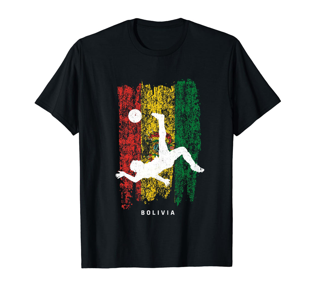 Bolivia Flag Soccer Player Silhouette T-Shirt - Streetwear Style Unisex - T-Shirt, Sweatshirt, Hoodie