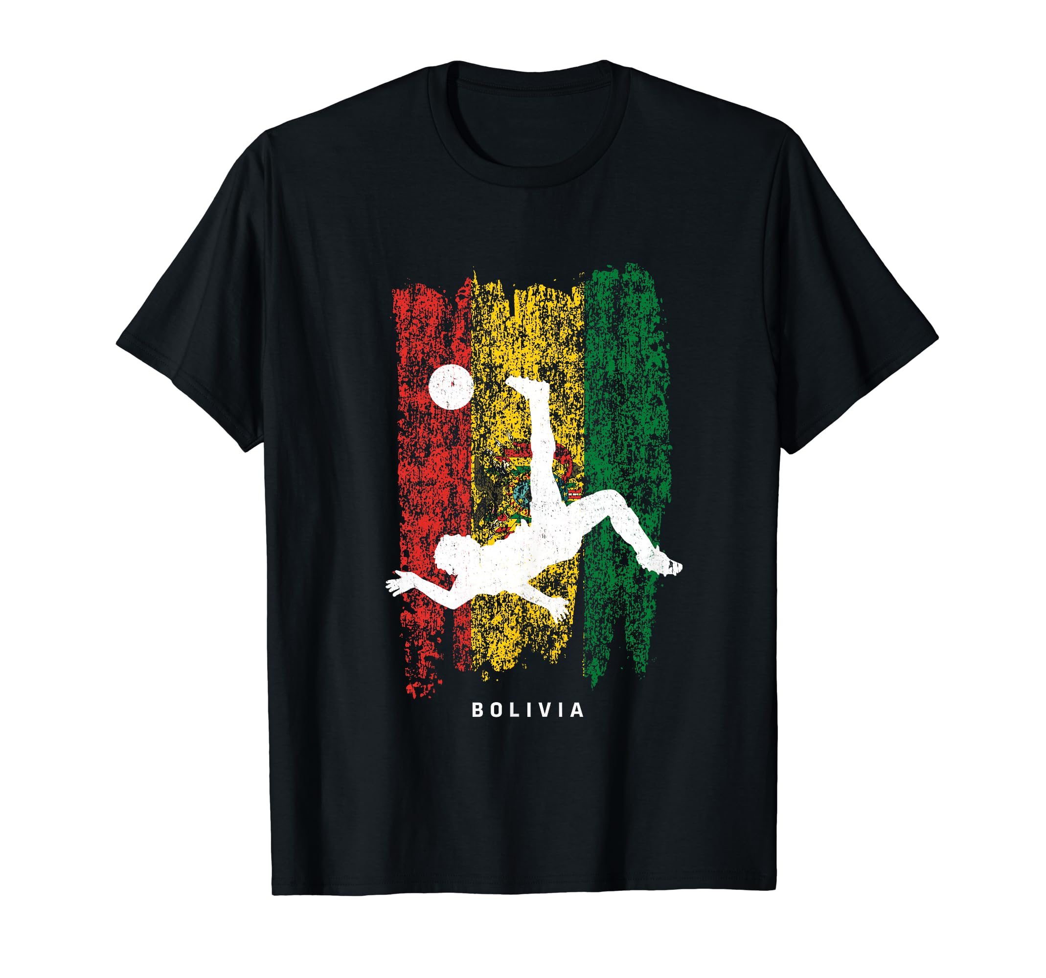 Bolivia Flag Soccer Player Silhouette T-Shirt - Streetwear Style Unisex - T-Shirt, Sweatshirt, Hoodie