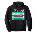 I Love 80S Eighties Cassette Tape Hoodie - Minimalist Print Men Women - T-Shirt, Sweatshirt, Hoodie